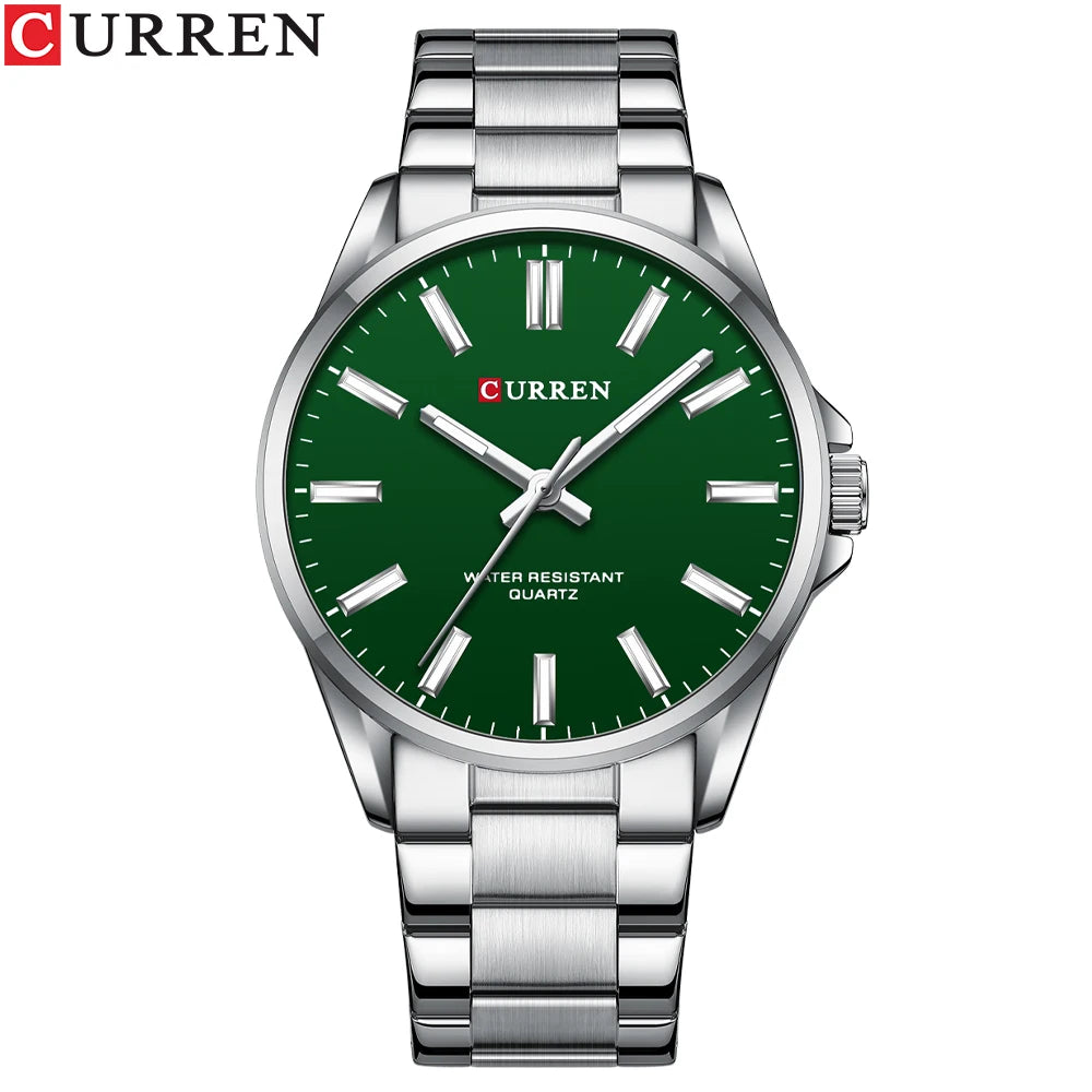 CURREN Classic Fashion Brand Watches for Men Business Quartz Luminous Hands Wristwatches with Stainless Steel Strap