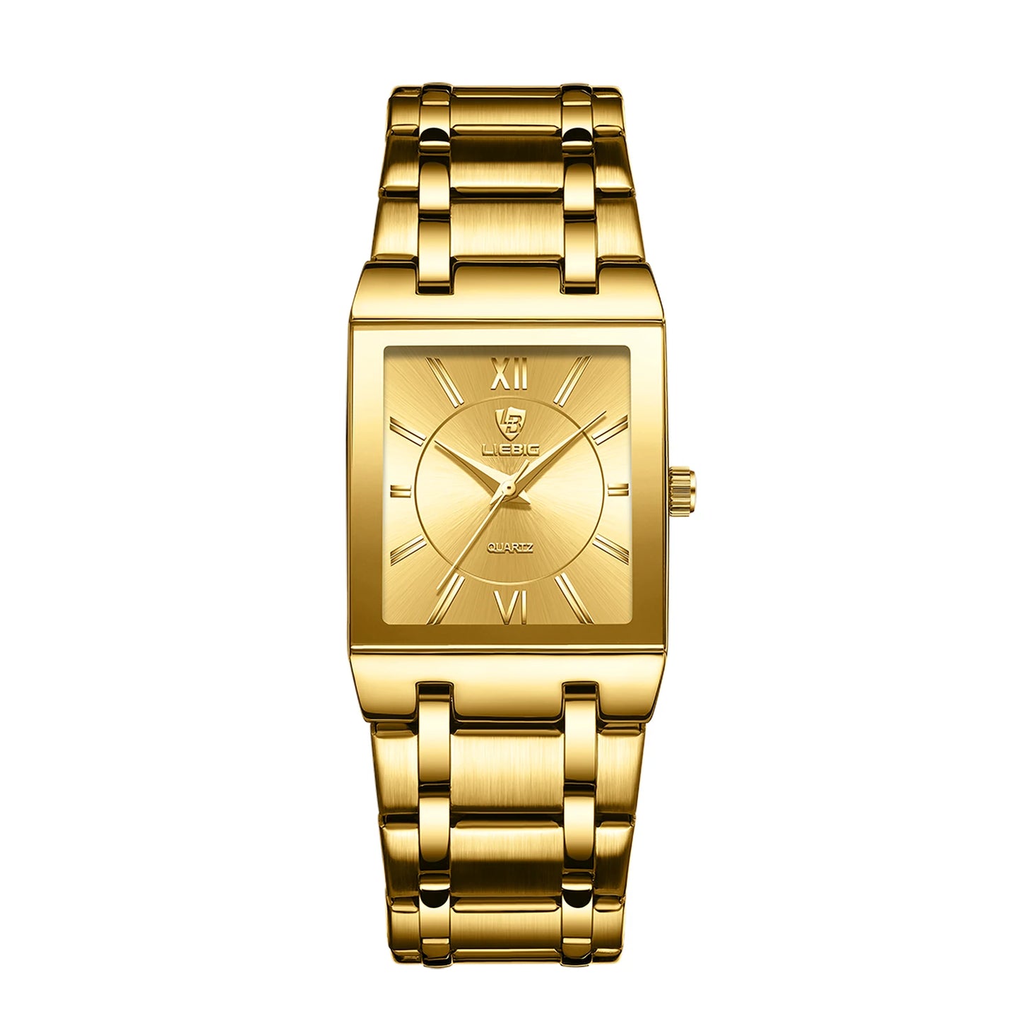 LIEBIG Simple Luxury Stainless Steel Strap Quartz Waterproof Wristwatch For Men Women Simple Business Watches Clock Reloj Hombre