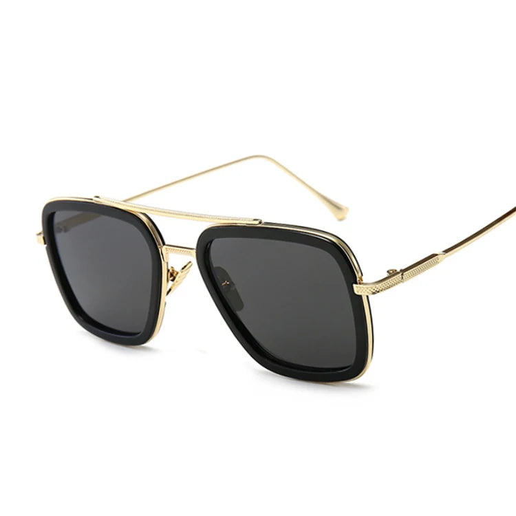 Luxury Square Sunglasses Men Women Brand Designer Retro Alloy Frame Big Sun Glasses Vintage Gradient Male Female Oculos Feminino