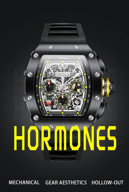 ONOLA Brand Luxury Watch Men Wrist Watches Multifunction Sports Waterproof Luminous Sports Casual Clock Men Quartz Watches Men