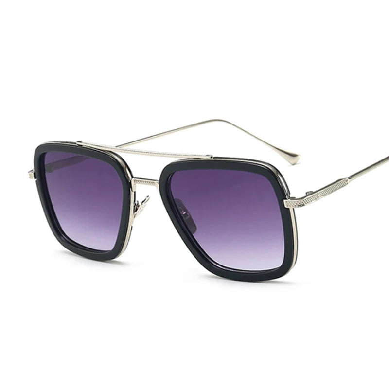 Luxury Square Sunglasses Men Women Brand Designer Retro Alloy Frame Big Sun Glasses Vintage Gradient Male Female Oculos Feminino