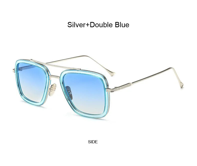 Luxury Square Sunglasses Men Women Brand Designer Retro Alloy Frame Big Sun Glasses Vintage Gradient Male Female Oculos Feminino