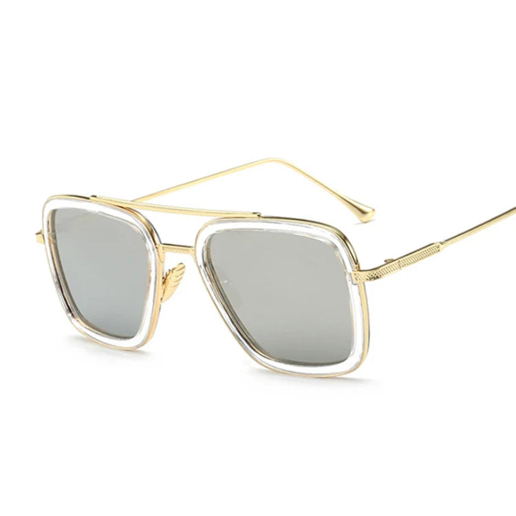 Luxury Square Sunglasses Men Women Brand Designer Retro Alloy Frame Big Sun Glasses Vintage Gradient Male Female Oculos Feminino