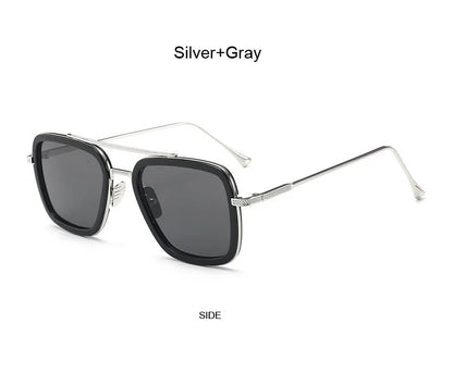 Luxury Square Sunglasses Men Women Brand Designer Retro Alloy Frame Big Sun Glasses Vintage Gradient Male Female Oculos Feminino