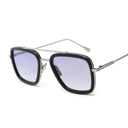 Luxury Square Sunglasses Men Women Brand Designer Retro Alloy Frame Big Sun Glasses Vintage Gradient Male Female Oculos Feminino