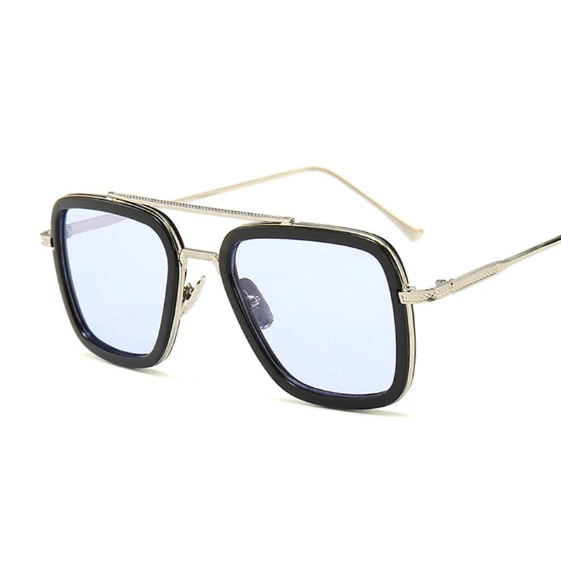 Luxury Square Sunglasses Men Women Brand Designer Retro Alloy Frame Big Sun Glasses Vintage Gradient Male Female Oculos Feminino