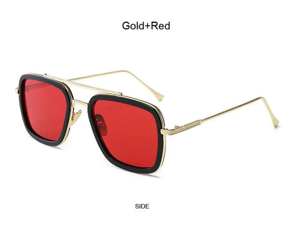 Luxury Square Sunglasses Men Women Brand Designer Retro Alloy Frame Big Sun Glasses Vintage Gradient Male Female Oculos Feminino