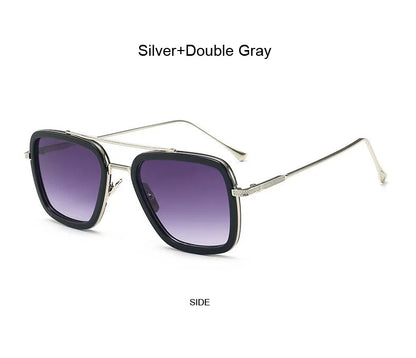 Luxury Square Sunglasses Men Women Brand Designer Retro Alloy Frame Big Sun Glasses Vintage Gradient Male Female Oculos Feminino