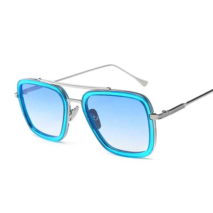 Luxury Square Sunglasses Men Women Brand Designer Retro Alloy Frame Big Sun Glasses Vintage Gradient Male Female Oculos Feminino