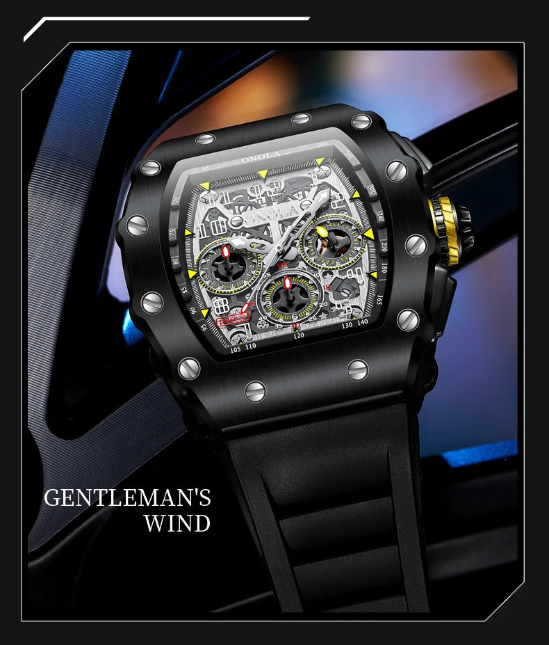 ONOLA Brand Luxury Watch Men Wrist Watches Multifunction Sports Waterproof Luminous Sports Casual Clock Men Quartz Watches Men