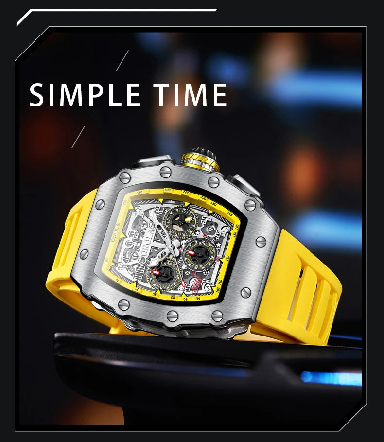 ONOLA Brand Luxury Watch Men Wrist Watches Multifunction Sports Waterproof Luminous Sports Casual Clock Men Quartz Watches Men