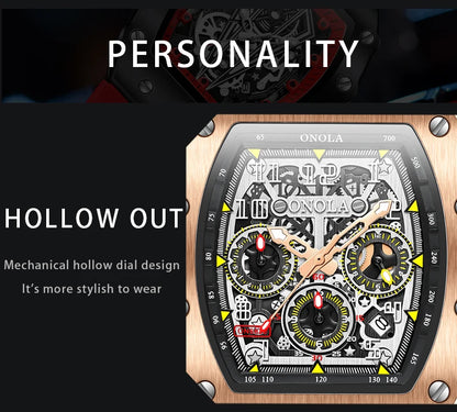 ONOLA Brand Luxury Watch Men Wrist Watches Multifunction Sports Waterproof Luminous Sports Casual Clock Men Quartz Watches Men