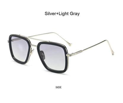 Luxury Square Sunglasses Men Women Brand Designer Retro Alloy Frame Big Sun Glasses Vintage Gradient Male Female Oculos Feminino