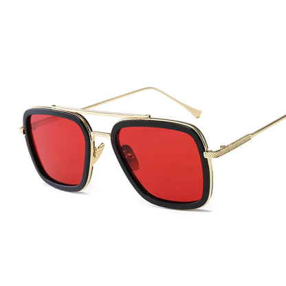 Luxury Square Sunglasses Men Women Brand Designer Retro Alloy Frame Big Sun Glasses Vintage Gradient Male Female Oculos Feminino