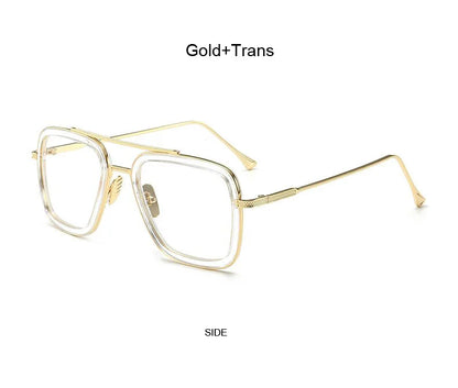 Luxury Square Sunglasses Men Women Brand Designer Retro Alloy Frame Big Sun Glasses Vintage Gradient Male Female Oculos Feminino