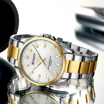 CURREN Classic Fashion Brand Watches for Men Business Quartz Luminous Hands Wristwatches with Stainless Steel Strap