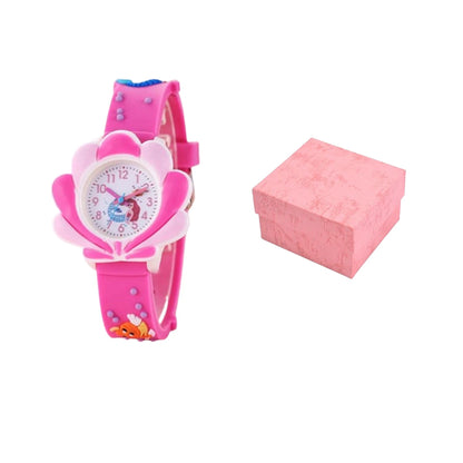 1/2/4pcs-Mermaid 3D Cartoon Shell Watch - Enchanting Colorful Design for Christmas Gifts, Watches, and Bracelets Set for Girls