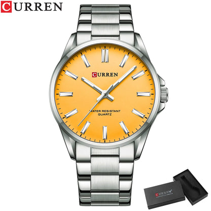 CURREN Classic Fashion Brand Watches for Men Business Quartz Luminous Hands Wristwatches with Stainless Steel Strap