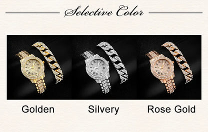 Diamond Women Watches Gold Watch Ladies Wrist Watches Luxury Brand Rhinestone Womens Bracelet Watches Female Relogio Feminino