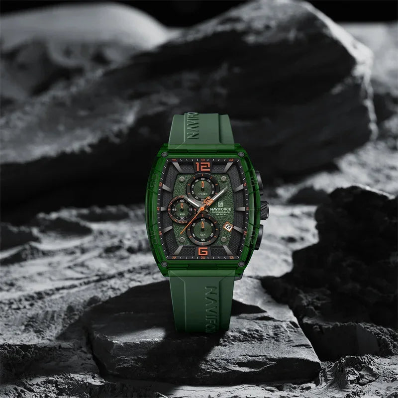 NAVIFORCE Original Watches for Men Waterproof Quartz Wristwatch Silicone Strap Luminous Date Male Watch Casual Reloj Hombre 2025