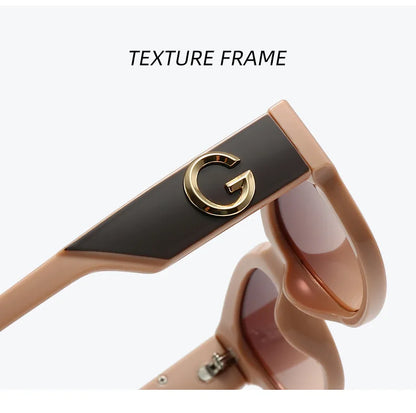 Luxury G Brand Women Sunglasses Stylish Square Men Glasses Trendy Fashion Unisex Designer Eyewear UV400
