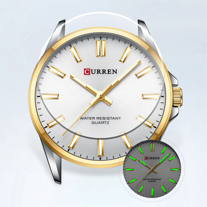 CURREN Classic Fashion Brand Watches for Men Business Quartz Luminous Hands Wristwatches with Stainless Steel Strap