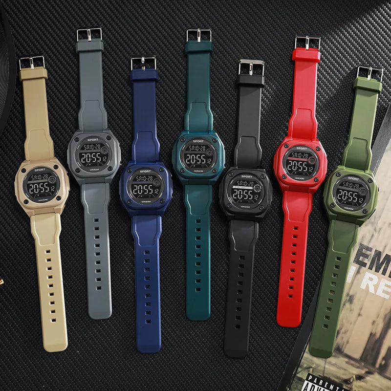 MAYZHISU Men's LED Digital Watch Man Sport Watches Male Electronic Wrist Watch Multifunction Military Sports Watches Clock