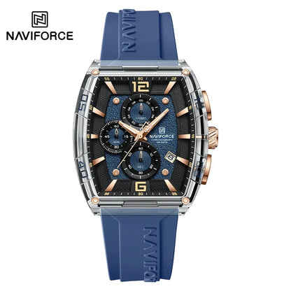 NAVIFORCE Original Watches for Men Waterproof Quartz Wristwatch Silicone Strap Luminous Date Male Watch Casual Reloj Hombre 2025