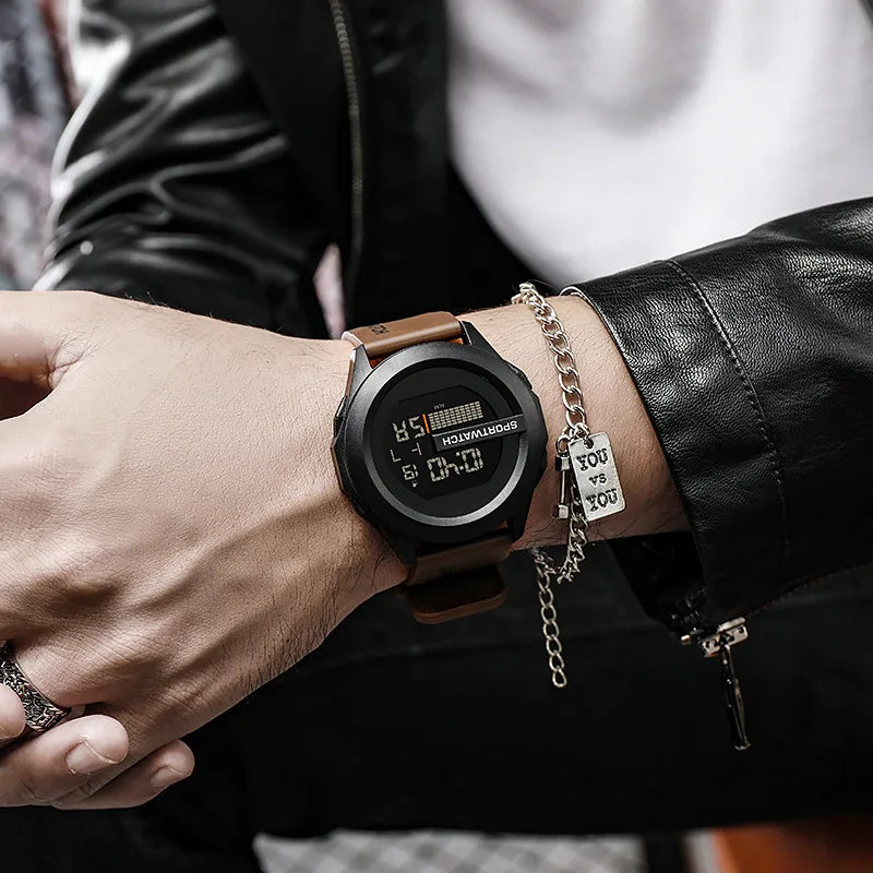 MAYZHISU Men's LED Digital Watch Man Sport Watches Male Electronic Wrist Watch Multifunction Military Sports Watches Clock