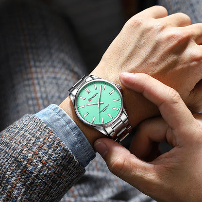 CURREN Classic Fashion Brand Watches for Men Business Quartz Luminous Hands Wristwatches with Stainless Steel Strap