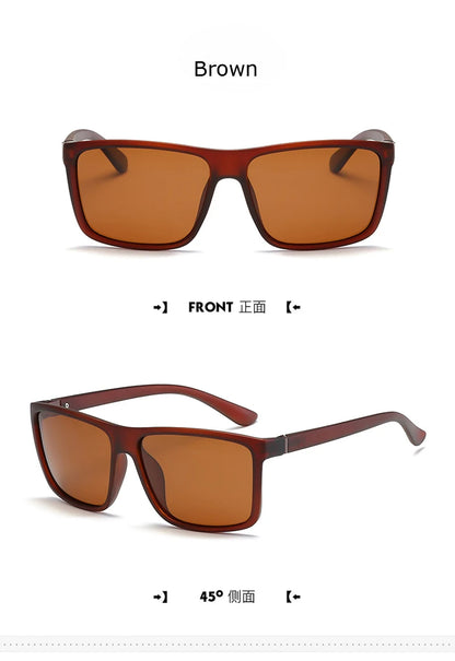 Luxury Square Vintage Polarization Sunglasses for Men Women Fashion Climbing Driving Anti-glare Sun Glasses Male Eyewear UV400