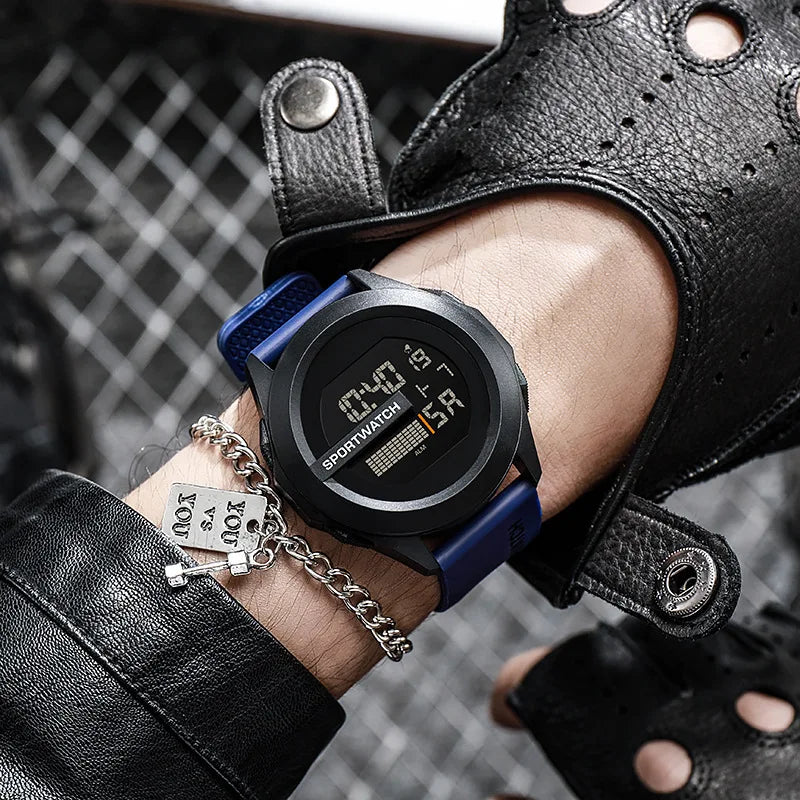 MAYZHISU Men's LED Digital Watch Man Sport Watches Male Electronic Wrist Watch Multifunction Military Sports Watches Clock