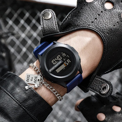 MAYZHISU Men's LED Digital Watch Man Sport Watches Male Electronic Wrist Watch Multifunction Military Sports Watches Clock
