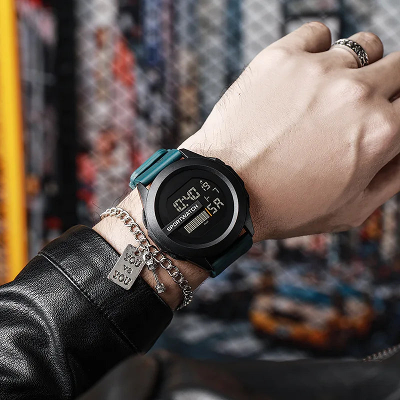 MAYZHISU Men's LED Digital Watch Man Sport Watches Male Electronic Wrist Watch Multifunction Military Sports Watches Clock