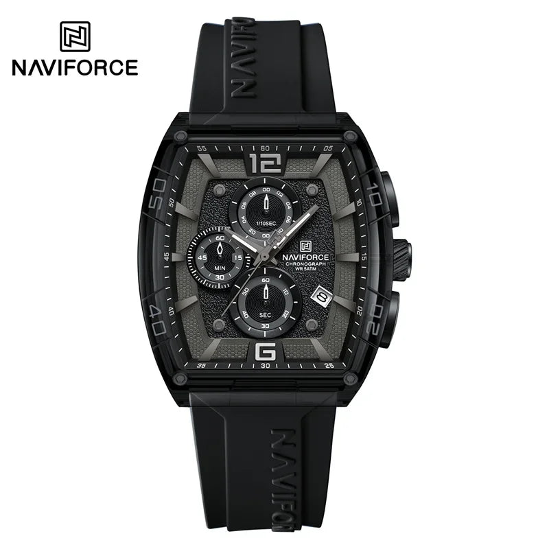 NAVIFORCE Original Watches for Men Waterproof Quartz Wristwatch Silicone Strap Luminous Date Male Watch Casual Reloj Hombre 2025