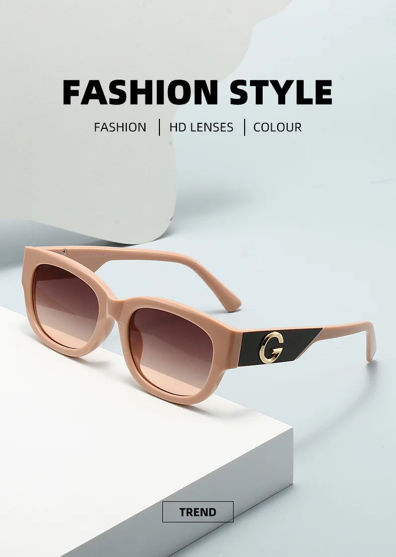 Luxury G Brand Women Sunglasses Stylish Square Men Glasses Trendy Fashion Unisex Designer Eyewear UV400