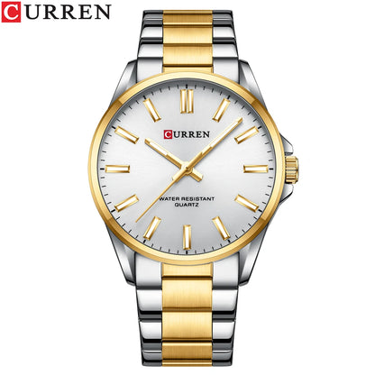 CURREN Classic Fashion Brand Watches for Men Business Quartz Luminous Hands Wristwatches with Stainless Steel Strap