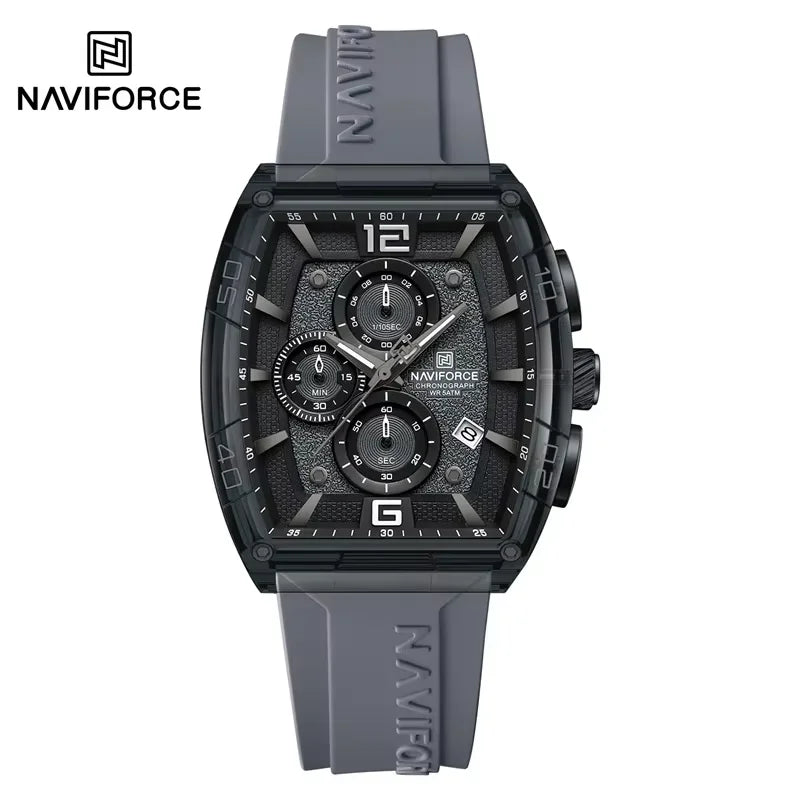 NAVIFORCE Original Watches for Men Waterproof Quartz Wristwatch Silicone Strap Luminous Date Male Watch Casual Reloj Hombre 2025