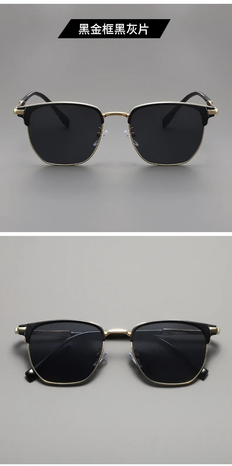 Luxury Square Sunglasses Men Women Brand Designer Trend Alloy Frame Sun Glasses Vintage Gradient Male Female Oculos