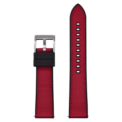 High Quality Hybrid Nylon FKM Watch Strap 20mm 22mm Quick Release Fluoro Rubber Nylon Watchbands For Each Brand Diving Watches