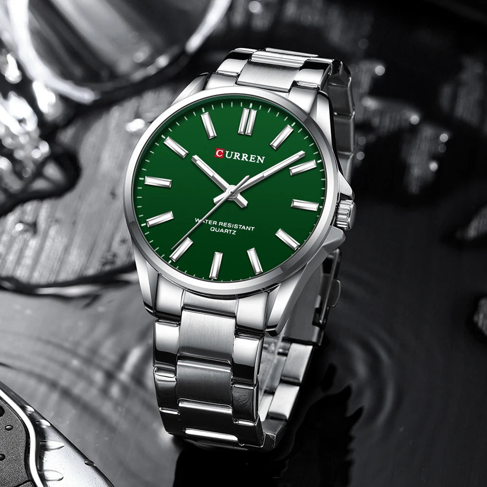 CURREN Classic Fashion Brand Watches for Men Business Quartz Luminous Hands Wristwatches with Stainless Steel Strap