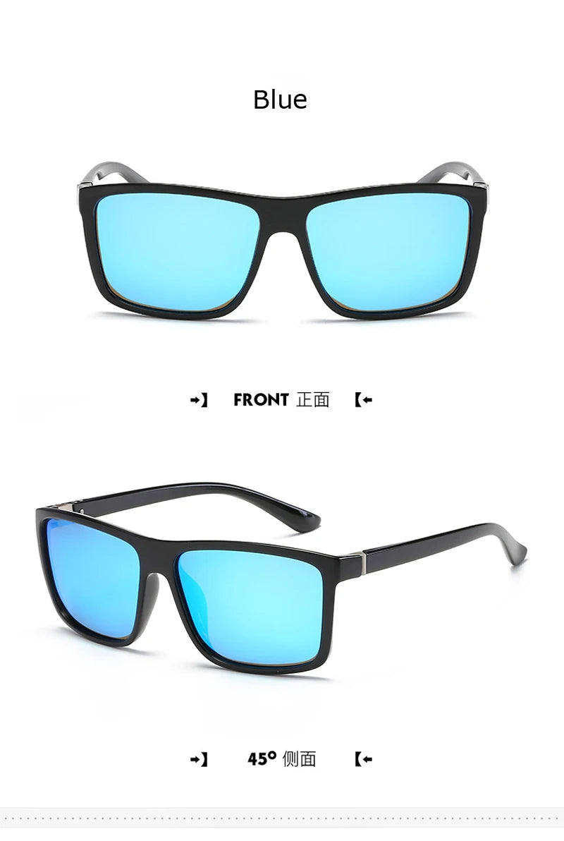 Luxury Square Vintage Polarization Sunglasses for Men Women Fashion Climbing Driving Anti-glare Sun Glasses Male Eyewear UV400