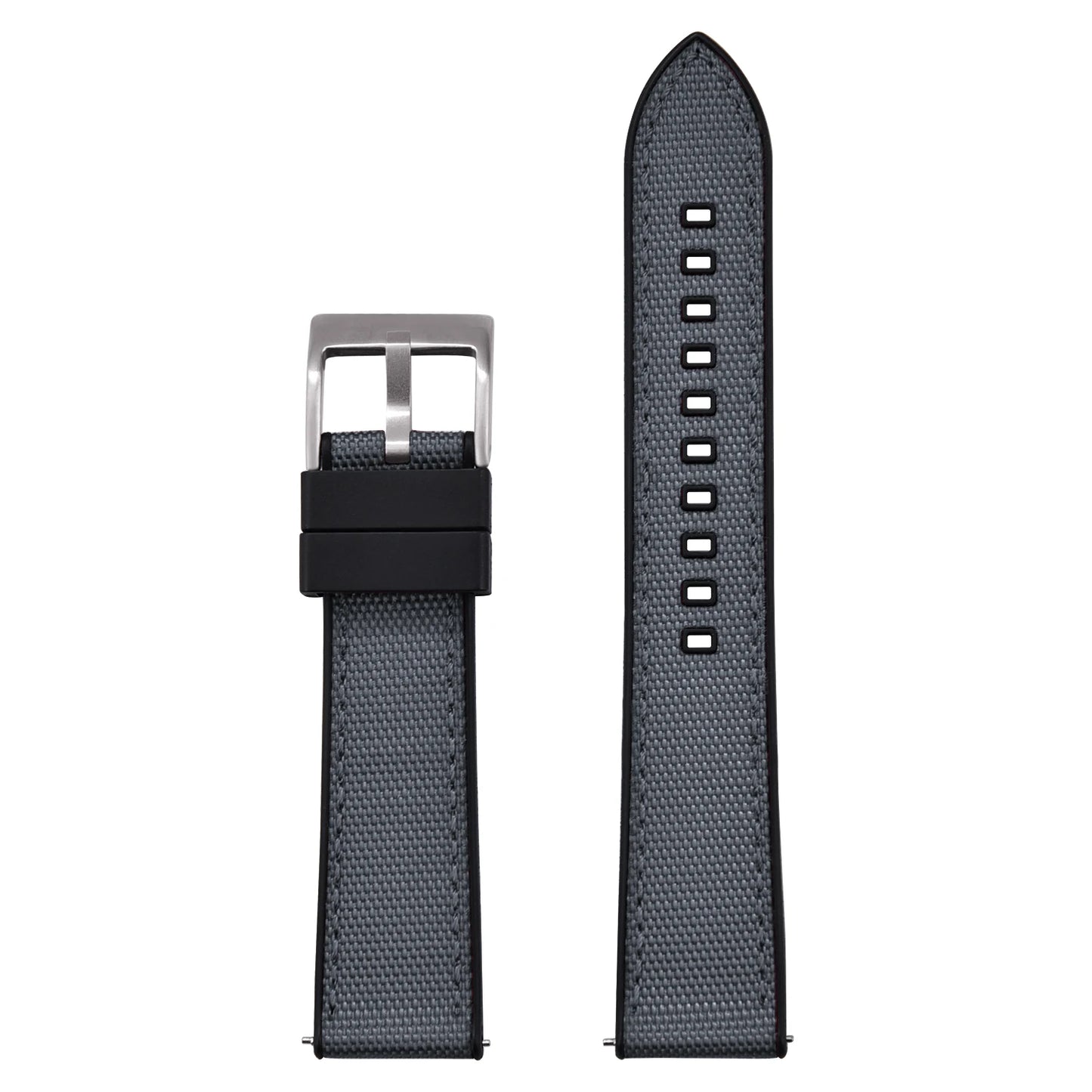 High Quality Hybrid Nylon FKM Watch Strap 20mm 22mm Quick Release Fluoro Rubber Nylon Watchbands For Each Brand Diving Watches