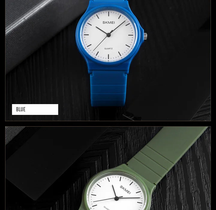 SKMEI 1419 Wristwatches Girls Clock Montre Femme Luxury Women Quartz Watches Fashion Silicone Waterproof Simple Sport Women