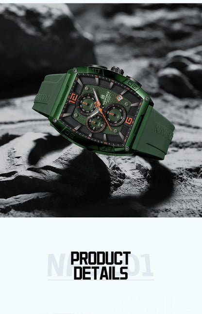 NAVIFORCE Original Watches for Men Waterproof Quartz Wristwatch Silicone Strap Luminous Date Male Watch Casual Reloj Hombre 2025