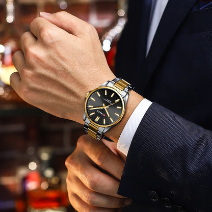 CURREN Classic Fashion Brand Watches for Men Business Quartz Luminous Hands Wristwatches with Stainless Steel Strap