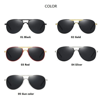 Luxury Pilot  Sunglasses Men Women Driving Fishing Retro Sun Glasses Brand Designer Male Metal Sunglasses For Man