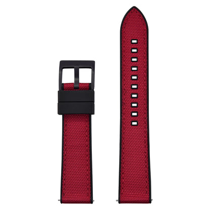 High Quality Hybrid Nylon FKM Watch Strap 20mm 22mm Quick Release Fluoro Rubber Nylon Watchbands For Each Brand Diving Watches