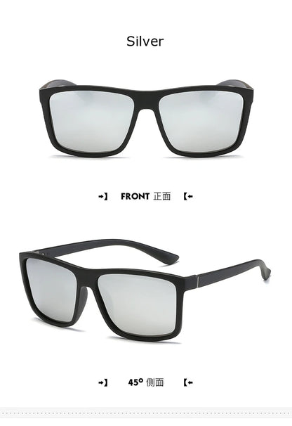 Luxury Square Vintage Polarization Sunglasses for Men Women Fashion Climbing Driving Anti-glare Sun Glasses Male Eyewear UV400