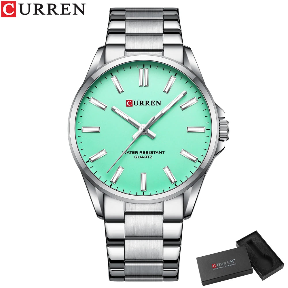 CURREN Classic Fashion Brand Watches for Men Business Quartz Luminous Hands Wristwatches with Stainless Steel Strap